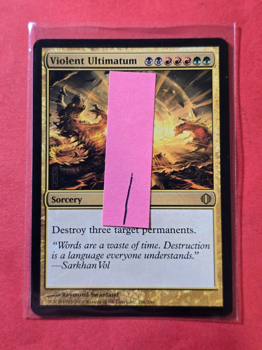 2008 Magic The Gathering Shards of Alara #206 Violent Ultimatum, R