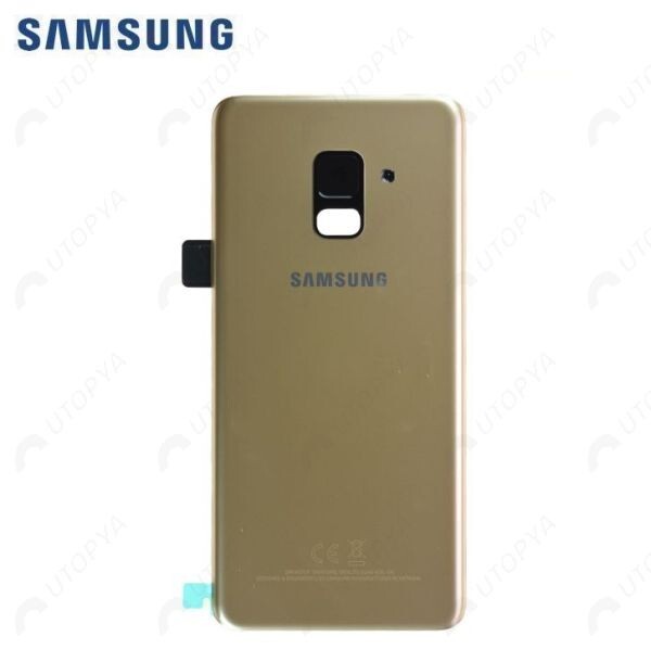Vitre arrière Samsung Galaxy A8 2018 dorée pour réparer un dos brisé
