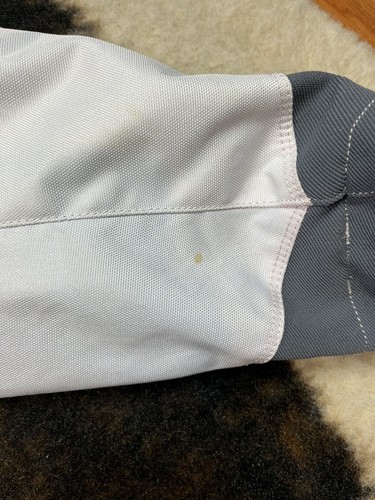Icon Mens L White & Gray Overlord Padded / Insulated Motorcycle Riding Jacket @D - Picture 6 of 13