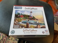Henry Petersen Coastal Gull Point Lighthouse 1000 Piece Jigsaw Puzzle Factory