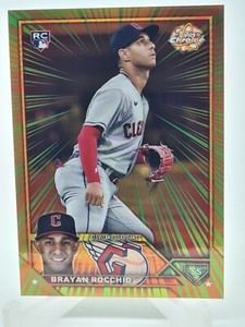 Brayan Rocchio 2023 Topps Chrome Update Radiating Rookies Cleveland Guardians RC