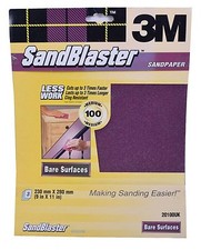 Image of 3M Sandblaster Sandpaper Sheets Paint Stripping, Bare Surfaces & Between Coats