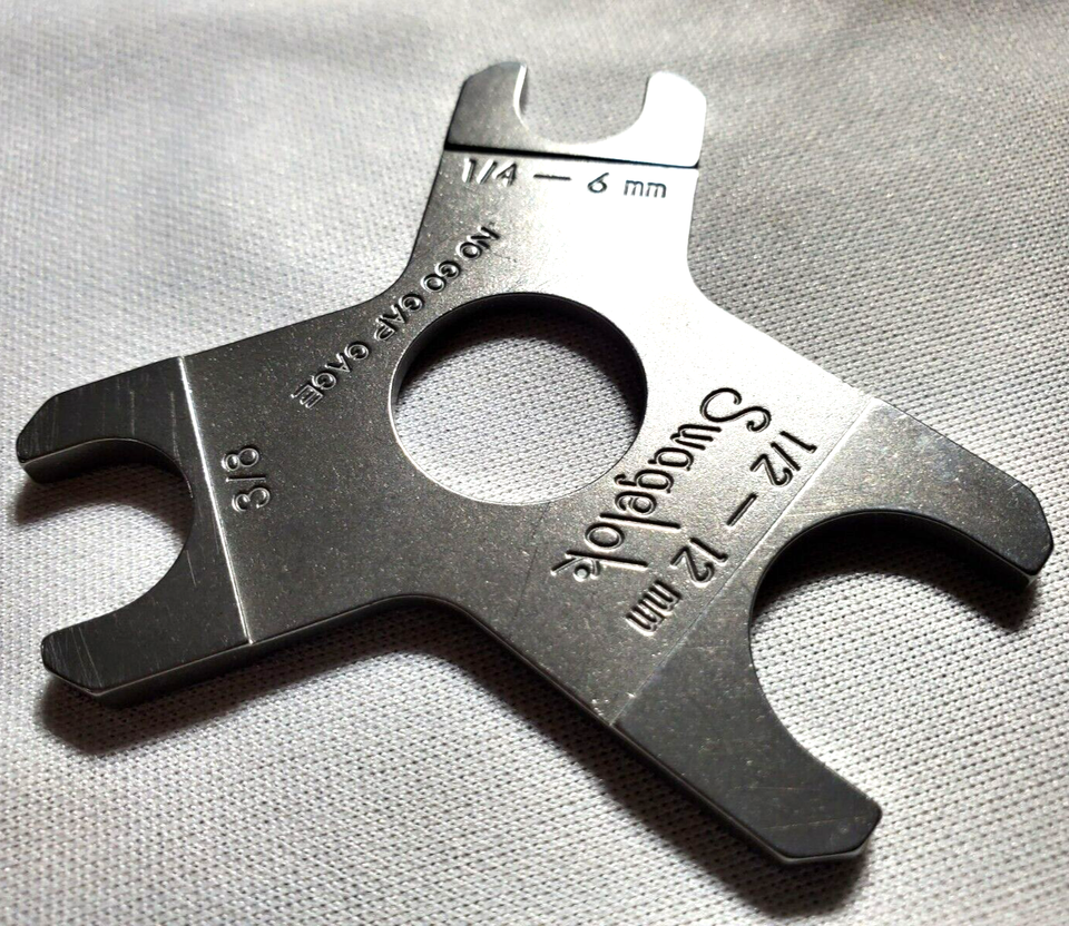 OEM Swagelok MSIG468 Gap Inspection Gauge 3/8 1/4 6mm No Go Gap Gage