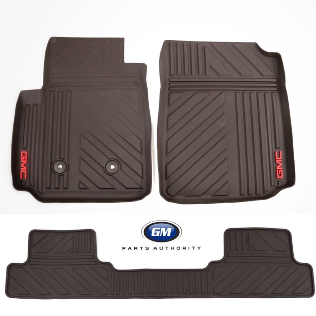 20152018 GMC Canyon Extended Cab Front & Rear All Weather Floor Mats Cocoa OEM eBay
