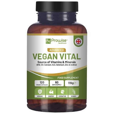 Vegan Vital Multivitamine und Mineralien | 120 vegane Multivitaminkapsel