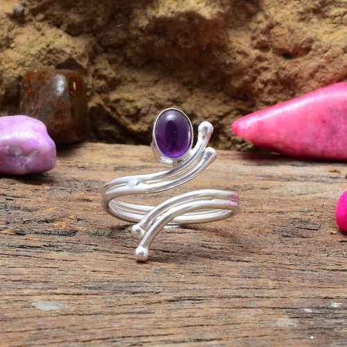 Bague Péridot Et Améthyste Argent Fin - Taille 53 - Rectangle - Neuf Avec étiquettes