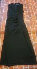 LAUREN RALPH LAUREN womens black sleeveless dress size XS