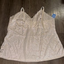 Dixie Belle Cami Plus Size 42 NWT Ivory Slinky Lingerie Camisole Sissy Secretary