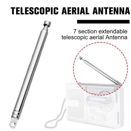Replacement Telescopic Antenna 7 Sections 74cm Aerial for AM FM Radio TV New