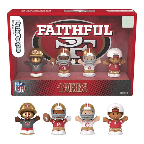 Fisher Price Little People x NFL Collector San Francisco 49ers Figure 4-Pack