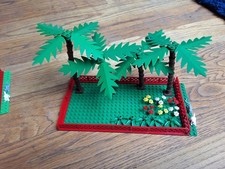 GENUINE LEGO PALM TREESX4+ RED FENCE+FLOWERS+CAT+RAT?