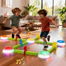 Light Up Stepping Stones 15 Piece Balance Beams Obstacle Course Sensory Toys