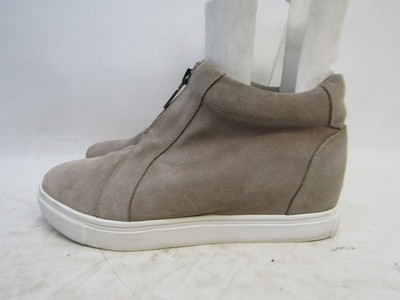 Blondo Womens Size 7.5 M Brown Suede Ankle Wedge Zip Fashion Boots Booties