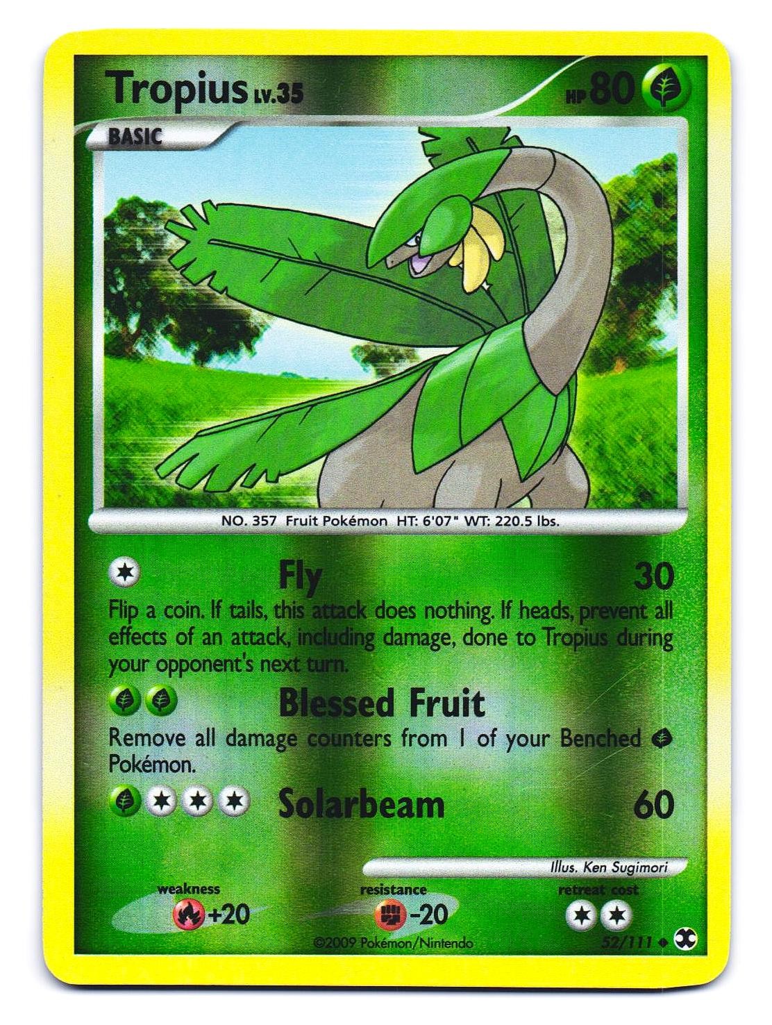 Tropius 52/111 Uncommon Rising Rivals Pokemon Reverse Holo LP