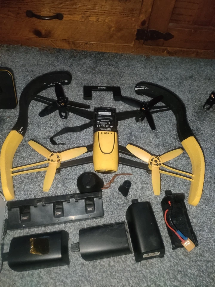 yellow Parrot Bebop Drone + Matching Sky Controller - Image 2 of 4