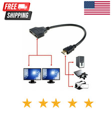 4K HDMI Cable Splitter Adapter 2.0 Converter 1 In 2 Out 1 Male to 2 Female