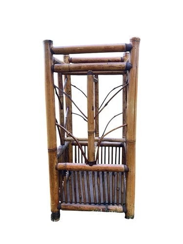 Exceptional Mid Century Modern Chinoiserie Bamboo Rattan Canes, Umbrellas Rack