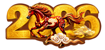 2026 Year of the Horse Colorized Shaped 10 oz Copper Medal (PRE