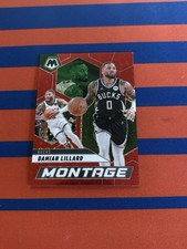 2024-25 Panini Mosaic - Montage Damian Lillard #14 Red Fast Break Prizm /99