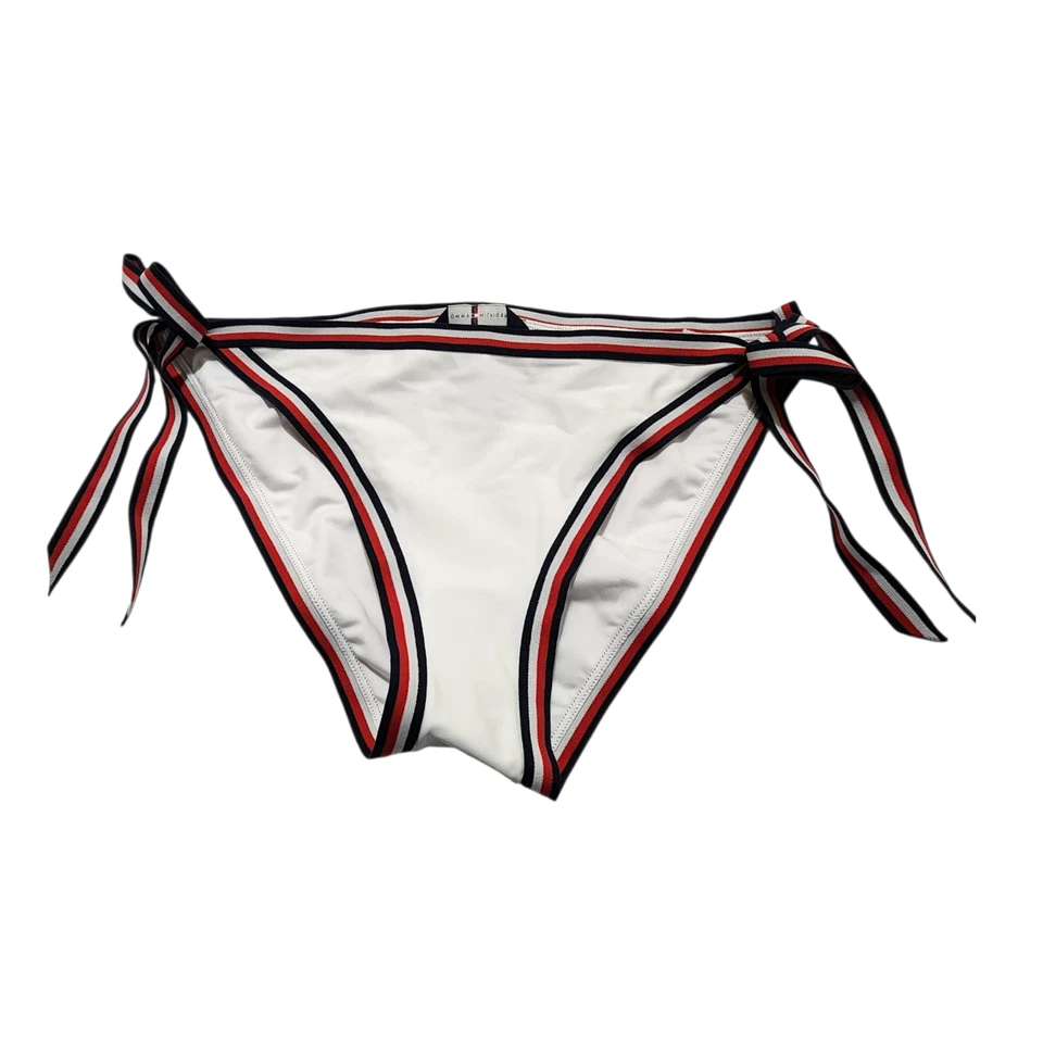 Tommy Hilfiger Mujer Triángulo Acolchado Bikini Traje de Baño Blanco Talla L Foto 3 de 4