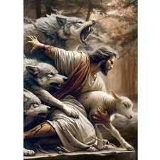 GEMFAMILY Jesus Diamond Art Kits for Adults-DIY 5D Wolf Diamond Painting Kits...
