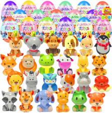 24 Pack Prefilled Easter Eggs with Animal Squishy Toys Slow Squeeze Toys Kids