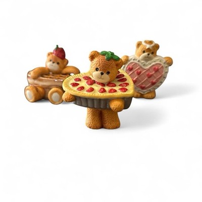 Set Of 3 - Lucy&Me 90s Teddy Bear Figurines - Rare Vintage - Valentine s Day