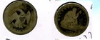 1859 P LIBERTY SEATED SILVER QUARTER AG 6379T