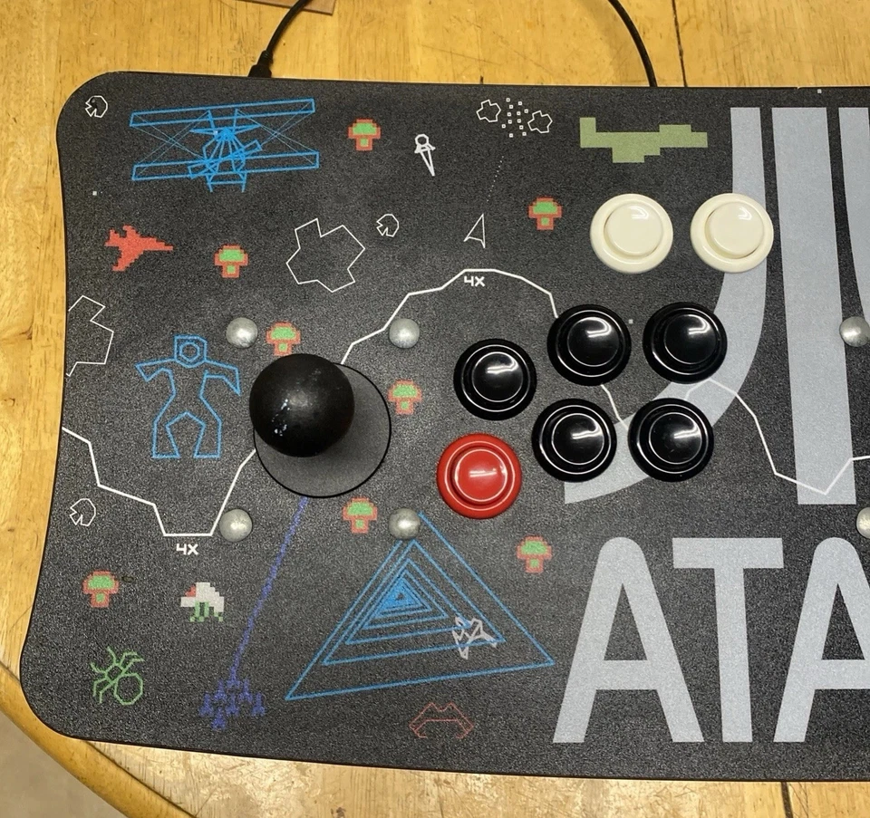 Atari Arcade Fightstick USB Dual Joystick Micro Retro Gaming Controller Key - Image 3 of 4