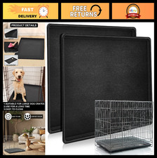 2 Pack Dog Crate Replacement Tray - Plastic Bottom Pan for 42" Kennels, Black
