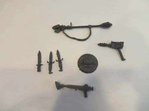 Vtg Playmates TMNT Accessories FootSoldier Staff/Bebop Drill Knife Lid/Krang Gun