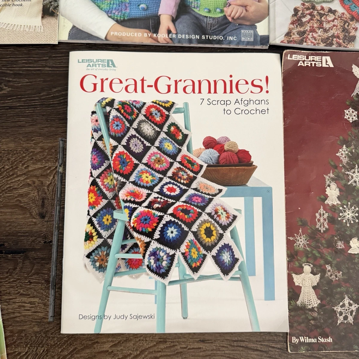 Lote de 11 libros folletos revistas ocio artes annies con patrón de ganchillo