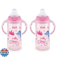NUK Learner Cup, 10 oz, 8 Months, 2 Count   BPA Free, Spill Proof Sippy Cup