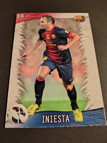 INIESTA # 16 FC. BARCELONA FICHAS LIGA QUIZ GAME 2013/14 MUNDICROMO - Imagen 1 de 2