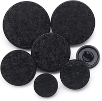 36PCS MetallknöPfe Rund Geformte NäHknöPfe Metall Flache KnöPfe Hemd Hose KnöPfe
