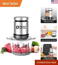 Compact 400W Electric Meat Grinder & Vegetable Chopper - 2 Speeds, Easy Clean