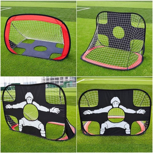 Faltbare Fußballtore Kinder 2 in 1 Pop-Up kleine Fußballtor mit Torwand Satz NEU - Bild 18 von 24