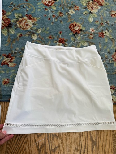 Lilly Pulitzer luxletic skort 6 Womens Pull-on Skirt Lined White Lace Trim - Picture 4 of 6