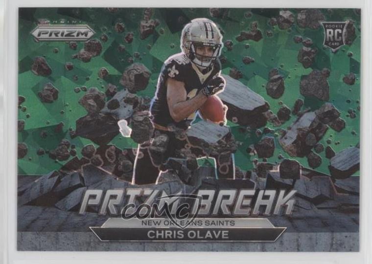 2022 Panini Prizm Prizm Break Green Ice Prizm Chris Olave #PB-10 Rookie RC 2u3