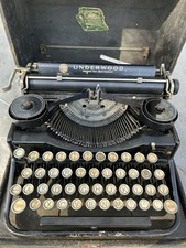 Underwood Standard Four Bank Vintage Typewriter with Case thumbnail