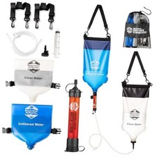 Gravity Water Filtration System   2 High Capacity Lightweight Hanging Bags for