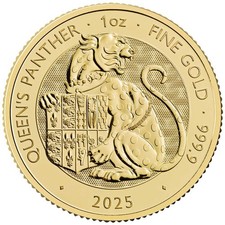 2025 U.K. 100 Pound 1 oz Gold Tudor Beast Queen