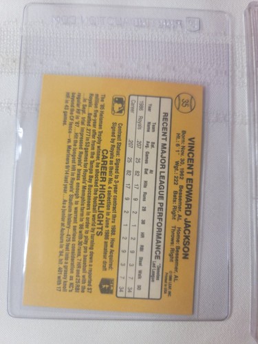 1988 Topps #325 Bo Jackson RC Raiders Team Leader PSA 9 Plus 1987 Donruss #35 - Bild 6 von 6