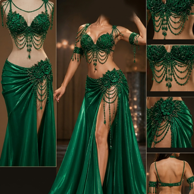 ￼￼ belly dance custom dress Egypt style Professional Belly Dance Costume From Egypt Custom made any