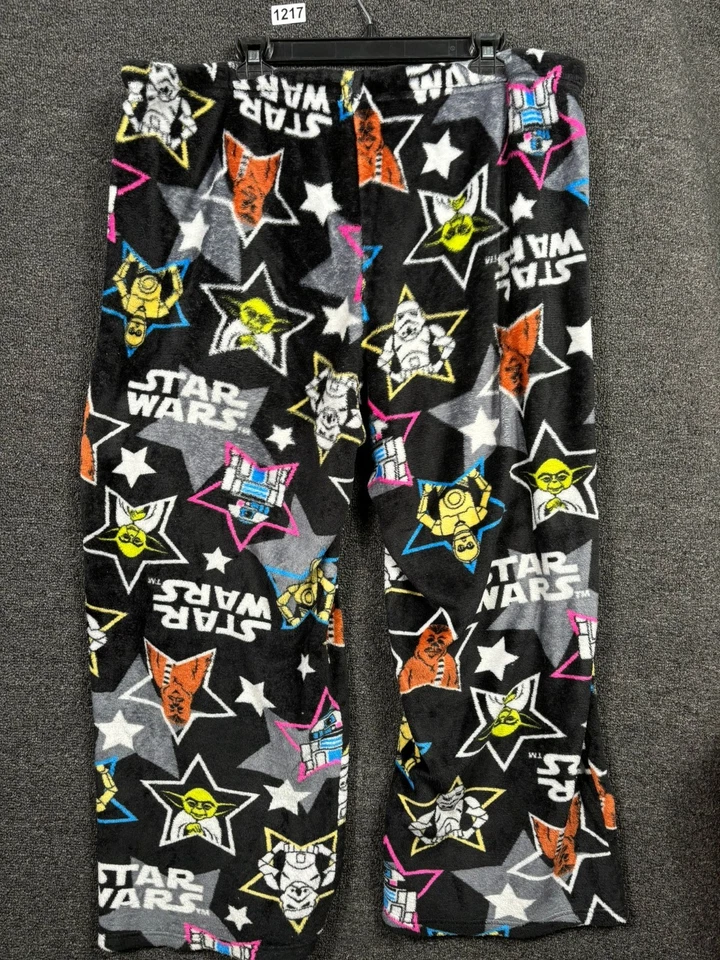 Pantalones de pijama polar Star Wars Plus ropa de dormir para mujer talla 2X Yoda R2D2 Chewbacca Foto 2 de 4