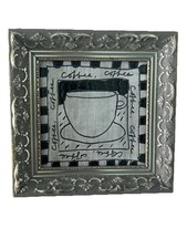 Framed 3D Print Picture Coffee/Java Cup Wall Decor 10"x7"