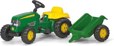 012190 - Rollykid John Deere (Con Rimorchio, Sterzo a Leva Girevole, Età 2,5 - 5