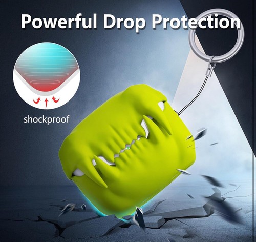 For Airpods Pro 3rd Gen 3D Shark Teeth Silicone Shockproof Charging Case Cover - Picture 4 of 5