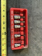 Snap On 3/8” Hex Bit Socket Set…save….missing 3…..see Pics For Sizes….