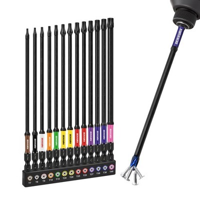 Geinxurn 13Pcs Torx Screwdriver Bits Set, 6 Double 13pcs-6 -T, 6''-13pcs 